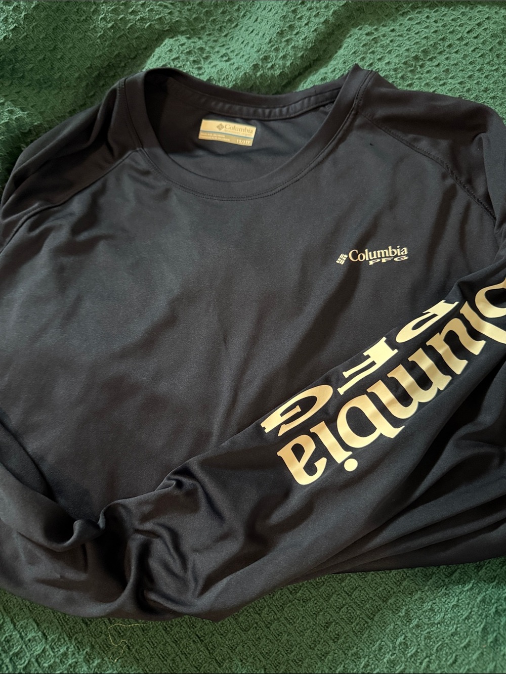Columbia Black Long Sleeve Logo Performance Tee